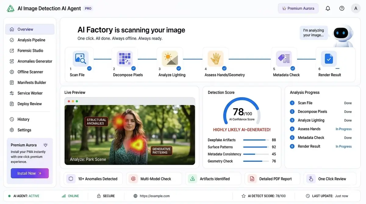 AI thermometer AI Storytelling — example of the AI tool dashboard software